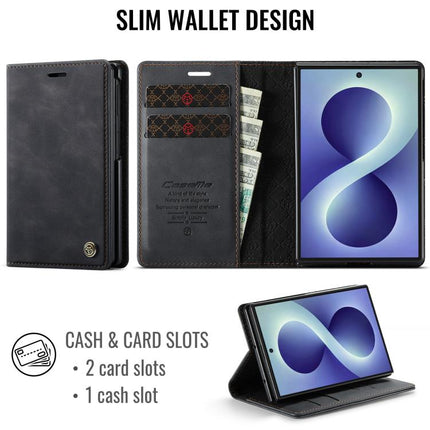 CaseMe 033 Calf Leather Lining Microfibre RFID Blocking Phone Case, For Galaxy Z Fold8 5G, For Galaxy Z Fold8 Ultra 5G
