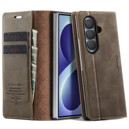 CaseMe 033 Calf Leather Lining Microfibre RFID Blocking Phone Case, For Galaxy Z Fold8 5G, For Galaxy Z Fold8 Ultra 5G