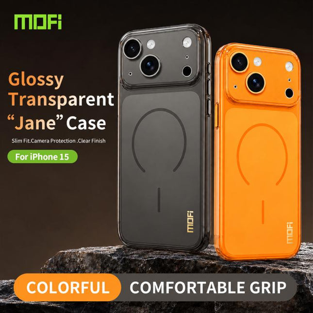 MOFI Minimal Series Frosted Semi-Transparen TPU Phone Case with Lens Film, For iPhone 15, For iPhone 16e / 17e