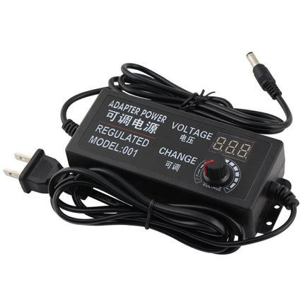 AC To DC Adjustable Voltage Power Adapter Universal Power Supply Display Screen Power Switching Charger, US 3-12-5A, EU 3-12-5A, US 3-24V-2A, EU 3-24V-2A, US 9-24V-3A, EU 9-24V-3A