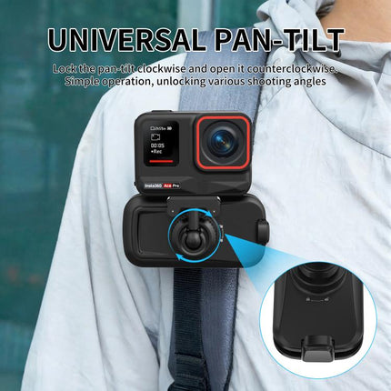 Magnetic Quick-release Backpack Clip 360 Adjustable Shoulder Strap Buckle, For Insta360 Ace / Ace Pro
