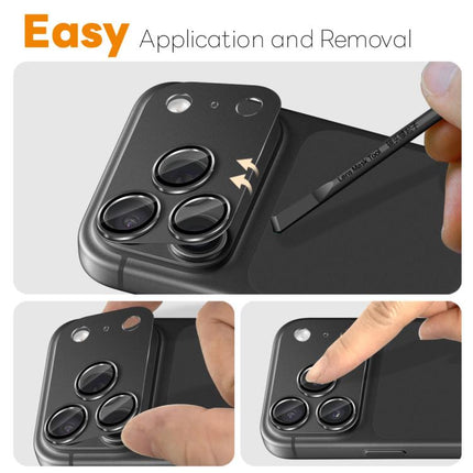 NORTHJO Matte Camera Lens Metal Protector Tempered Glass Rear Lens Film, For iPhone 18 Pro, For iPhone 18 Pro Max