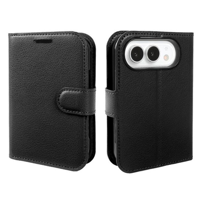 Litchi Texture Horizontal Flip Leather Phone Case with Holder, For iPhone Duo
