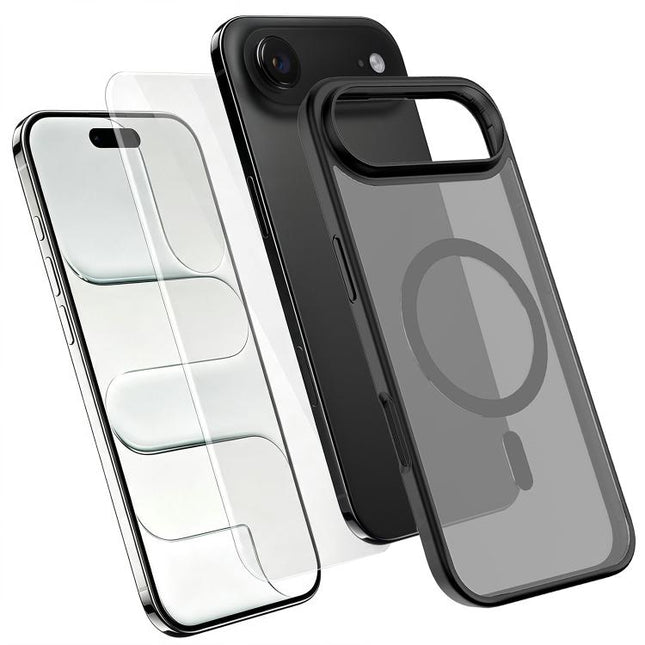 2 in 1 Set Magnetic Phone Case with Screen Tempered Film, For iPhone Duo, For iPhone 18 Pro, For iPhone 18 Pro Max, For iPhone 17 Pro Max, For iPhone 17 Pro, For iPhone 17, For iPhone Air, For iPhone 16 Pro Max, For iPhone 16 Pro, For iPhone 16 Plus   ...