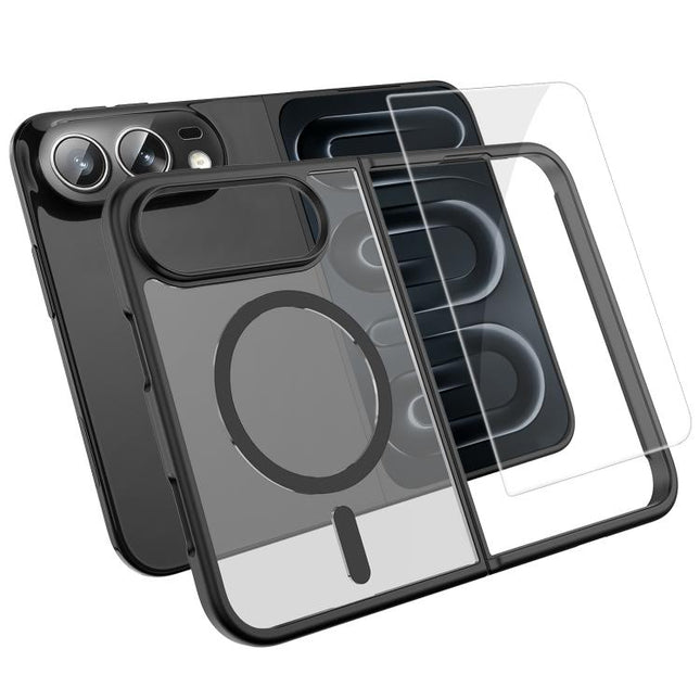 2 in 1 Set Magnetic Phone Case with Screen Tempered Film, For iPhone Duo, For iPhone 18 Pro, For iPhone 18 Pro Max, For iPhone 17 Pro Max, For iPhone 17 Pro, For iPhone 17, For iPhone Air, For iPhone 16 Pro Max, For iPhone 16 Pro, For iPhone 16 Plus   ...