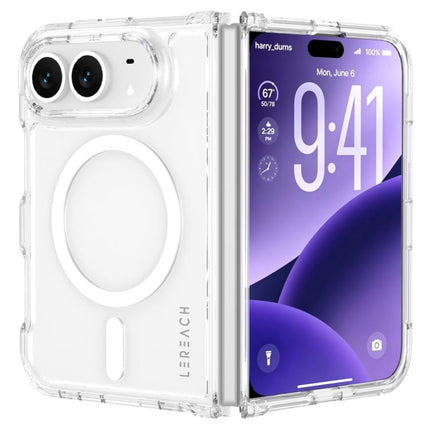 LeReach TOC Clear Series Dual-Composite Armor TPU + Acrylic Shockproof Magnetic Phone Case, For iPhone Duo
