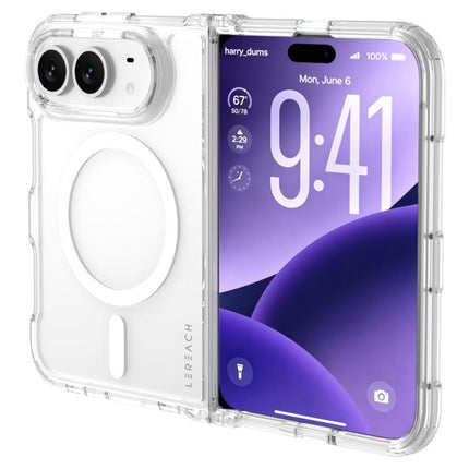 LeReach TOC Clear Series Dual-Composite Armor TPU + Acrylic Shockproof Magnetic Phone Case, For iPhone Duo
