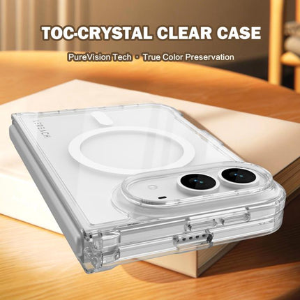 LeReach TOC Clear Series Dual-Composite Armor TPU + Acrylic Shockproof Magnetic Phone Case, For iPhone Duo
