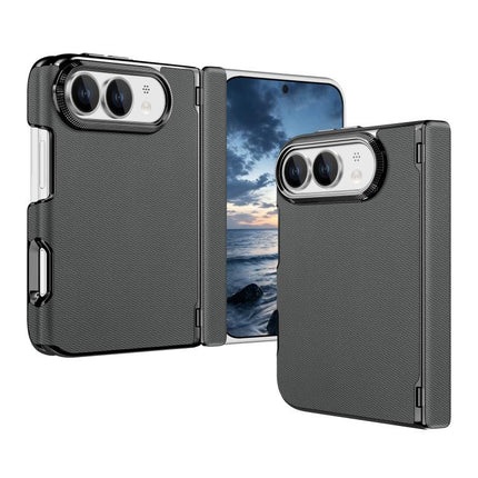 Fine-grained Vegan Leather Dual-Hinge Magnetic Phone Case, For iPhone Duo