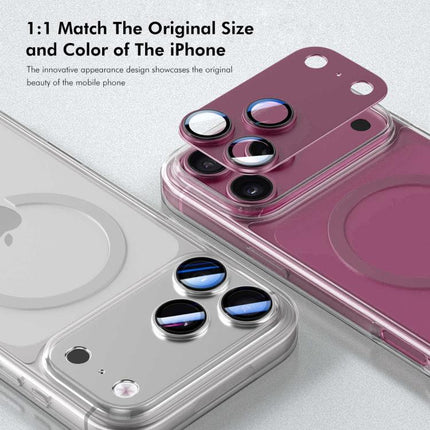 ENKAY Anti-reflection Camera Lens Frosted Armor Aluminium Alloy Tempered Glass Film, For iPhone Duo