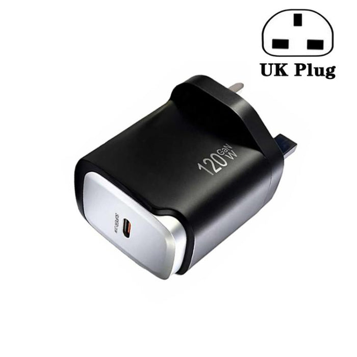 PD48 GaN 120W USB-C Fully Compatible Protocol Charger for Laptops, UK Plug, UK Plug