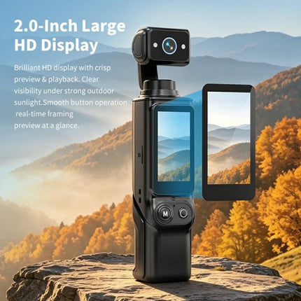 D11 Dual Flash Action Camera 2.0 inch Screen 120 Degree Wide Angle Travel Handheld Camera