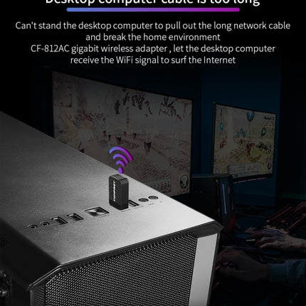 COMFAST CF-812AC USB WiFi Adapter-1300 Mbps USB di Rete Wireless wiFi