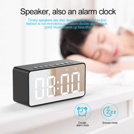 AEC BT506 Speaker With Wirror, LED Clock Display, Dual Alarm Clock,Snooze, HD hands-free Calling, HiFi Stereo.