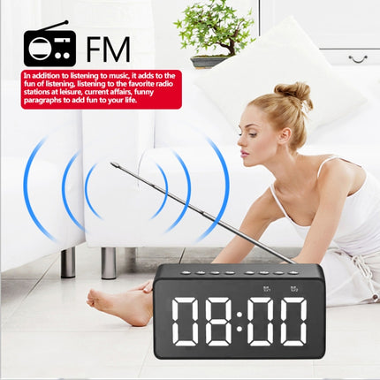AEC BT506 Speaker With Wirror, LED Clock Display, Dual Alarm Clock,Snooze, HD hands-free Calling, HiFi Stereo.