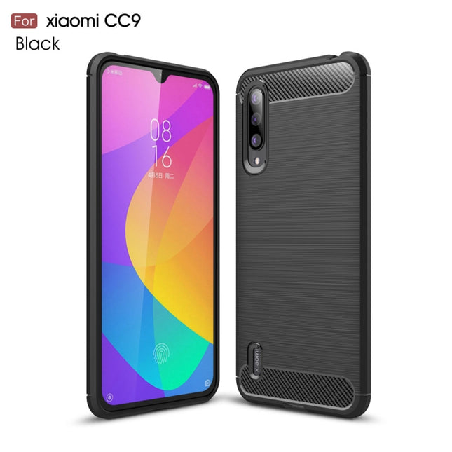 Brushed Texture Carbon Fiber TPU Case for  Xiaomi Mi CC9