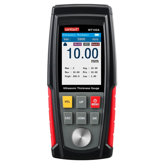 WT100A Digital Ultrasonic Thickness Gauge Meter Tester USB Charging Digital Thickness Metal Tester High Precision, WT100A