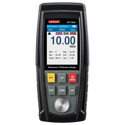 Medidor de espesor ultrasónico digital WT130A, medidor de espesor de metal digital con carga USB, alta precisión, WT130A