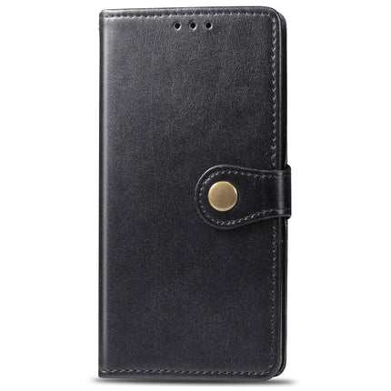 Retro Solid Color Leather Buckle Mobile Phone Protection Leather Case with Photo Frame & Card Slot & Wallet & Bracket Function for Galaxy A10, For Galaxy A10