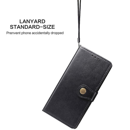 Retro Solid Color Leather Buckle Mobile Phone Protection Leather Case with Photo Frame & Card Slot & Wallet & Bracket Function for Galaxy S10, For Galaxy S10
