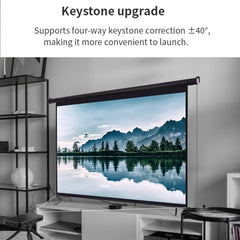 X2 (1+8G) DLP Android 7.1 Smart Mini-Projektor X2 mit verschiebbarer Linsenabdeckung, WLAN-Mini-Projektor (schwarz), 1 GB+8 GB EU-Stecker, 1 GB+8 GB US-Stecker