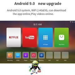 X2 (1+8G) DLP Android 7.1 Smart Mini-Projektor X2 mit verschiebbarer Linsenabdeckung, WLAN-Mini-Projektor (schwarz), 1 GB+8 GB EU-Stecker, 1 GB+8 GB US-Stecker