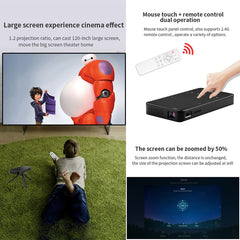 X2 (1+8G) DLP Android 7.1Smart Mini Projector X2 With Sliding Lens Cover Wifi Mini Projector (Black), 1GB+8GB EU Plug, 1GB+8GB US Plug