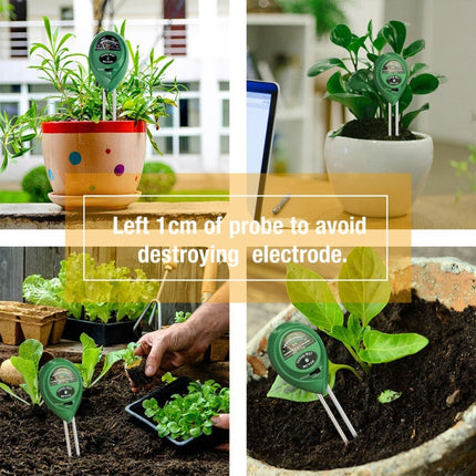RZ103 Mini Soil PH Moisture Humidity Measuring PH Meter Soil Moisture Monitor Hygrometer Gardening Plant Farming Moisture Tester, RZ103