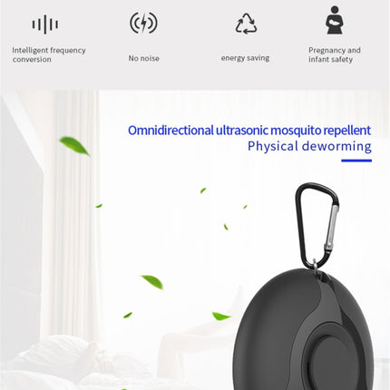 Ultrasonic Mosquito Repellent Electronics Cockroach Spider USB Charging Smart Mosquito Drive, Black, White