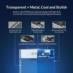 ORICO 2129U3 2.5 inch Transparent USB 3.0 Hard Drive Enclosure, 2129U3