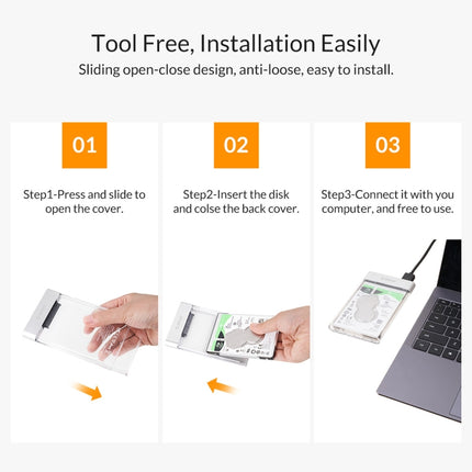 ORICO 2129U3 2.5 inch Transparent USB 3.0 Hard Drive Enclosure, 2129U3