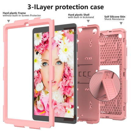 Sockproof Two-Color Silicone Protection Shell For Galaxy Tab A 10.1 (2019) / T510 ,With Holder, For Galaxy Tab A 10.1 (2019)