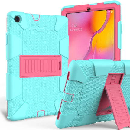 Sockproof Two-Color Silicone Protection Shell For Galaxy Tab A 10.1 (2019) / T510 ,With Holder, For Galaxy Tab A 10.1 (2019)