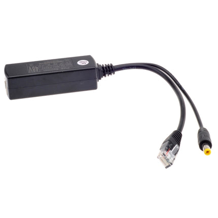 Divisor de alimentación por Ethernet de 48 V de entrada y 12 V de salida Adaptador divisor PoE de 48 V, convierte la cámara IP de 12 V CC en una cámara POE, divisor de alimentación por Ethernet