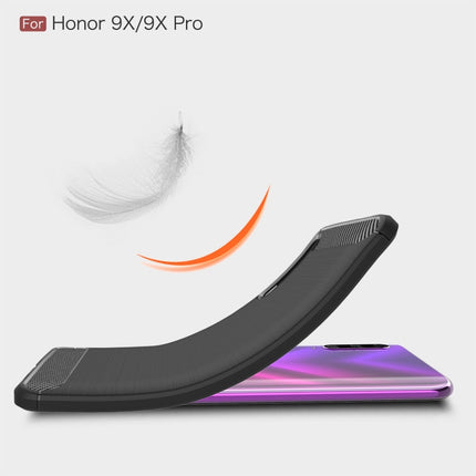 Brushed Texture Carbon Fiber TPU Case for Huawei Honor 9X / 9X Pro, For Huawei Honor 9X
