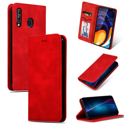 Retro Skin Feel Business Magnetic Horizontal Flip Leather Case for Galaxy A60 / M40, Red, Dark Gray, Navy Blue, Army Green, Brown