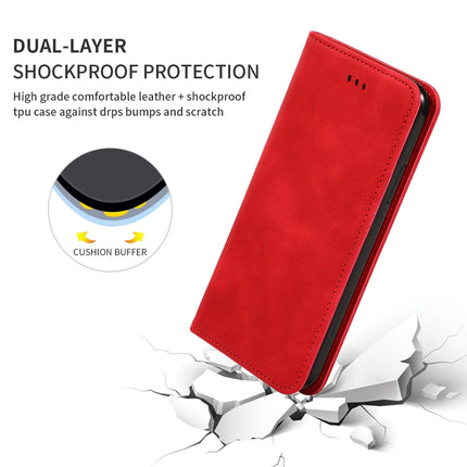 Retro Skin Feel Business Magnetic Horizontal Flip Leather Case for Galaxy A60 / M40, Red, Dark Gray, Navy Blue, Army Green, Brown