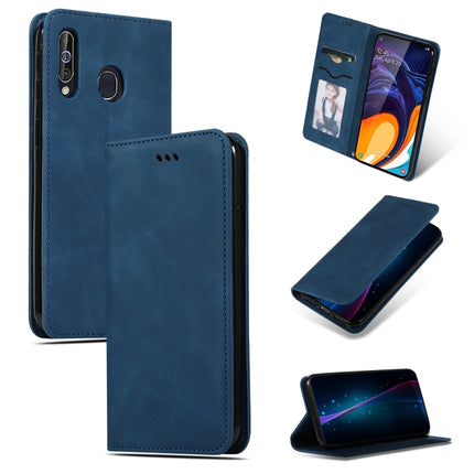 Retro Skin Feel Business Magnetic Horizontal Flip Leather Case for Galaxy A60 / M40, Red, Dark Gray, Navy Blue, Army Green, Brown