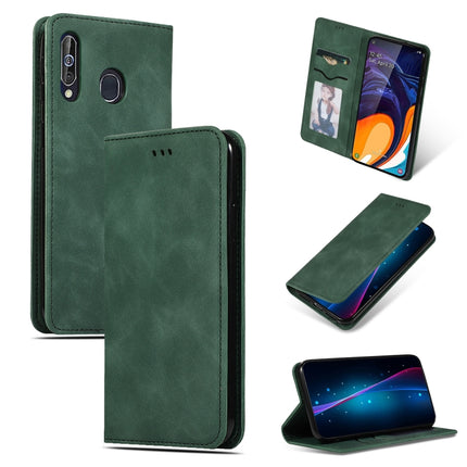 Retro Skin Feel Business Magnetic Horizontal Flip Leather Case for Galaxy A60 / M40, Red, Dark Gray, Navy Blue, Army Green, Brown