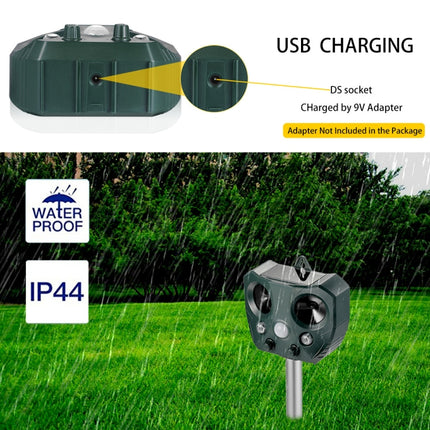 Outdoor Ultrasonic Solar  Animal Repeller  Pest Mouse Repeller  Sensor Garden Bird Cat Dog Fox Repellent Keep Animals Away, Repellent
