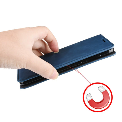 Retro-skin Business Magnetic Suction Leather Case with Purse-Bracket-Chuck For Galaxy A30, For Galaxy A30