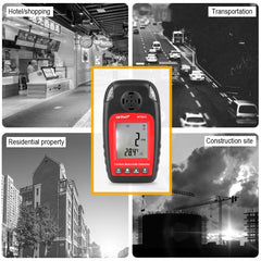 WINTACT WT8825 Carbon Monoxide Detector Independent CO Gas Sensor Warning-up High Sensitive Poisoning Alarm Detector, WT8825