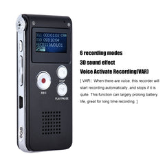 SK-012 8GB Voice Recorder USB Professional Dictaphone  Digital Audio With WAV MP3 Player VAR   Function Record, SK-012 8GB