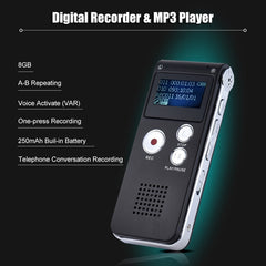 SK-012 8GB Voice Recorder USB Professional Dictaphone  Digital Audio With WAV MP3 Player VAR   Function Record, SK-012 8GB