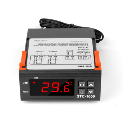 STC-1000 24V Digital Temperature Controller LED Temperature Regulator Thermostat for Incubator Relay 10A Heating and Cooling, 24V