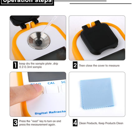 DR202 Digital Sea Water Refractometer Seawater Salinity Meter Specific Gravity Range 0―100‰ Chlorinity 0~57‰ Refractometer, DR202
