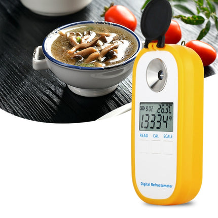 DR201 Digital Salt Refractometer Salinity Specific Gravity Meter 0~28% Refractometer Food Salt Content Tester Sodium Chloride NaCl, DR201