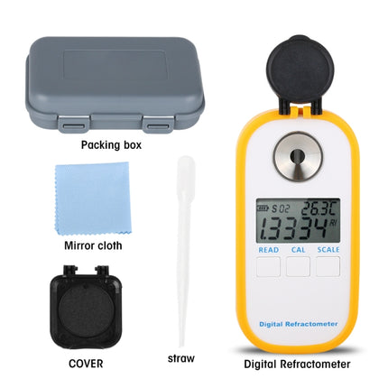 DR201 Digital Salt Refractometer Salinity Specific Gravity Meter 0~28% Refractometer Food Salt Content Tester Sodium Chloride NaCl, DR201