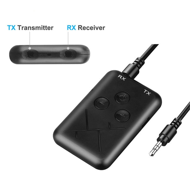 Adaptador receptor y transmisor de audio inalámbrico Bluetooth 4.2 de 3,5 mm 2 en 1 JDEX-TX10