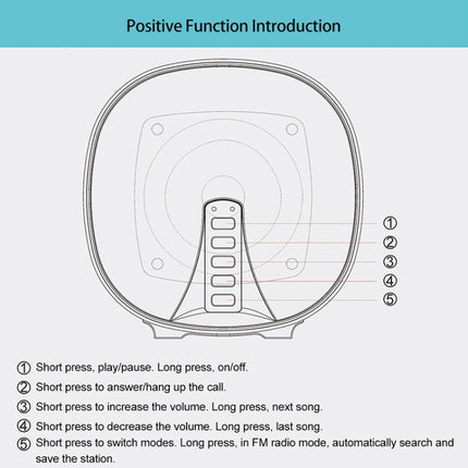 DY-52 Portable Bluetooth Speaker Wireless Loudspeaker Sound 32G Max Memory 10W Stereo Music Surround Outdoor Speaker